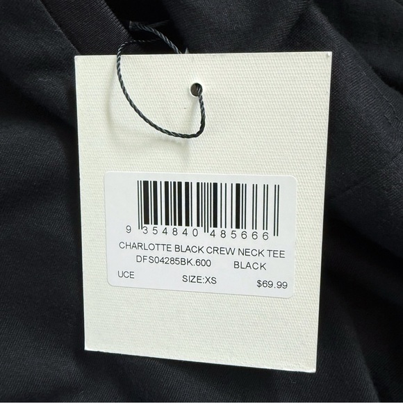 DISSH CHARLOTTE BLACK LOOSE FIT ROUND CREWNECK TEE SHIRT - Picture 7 of 9